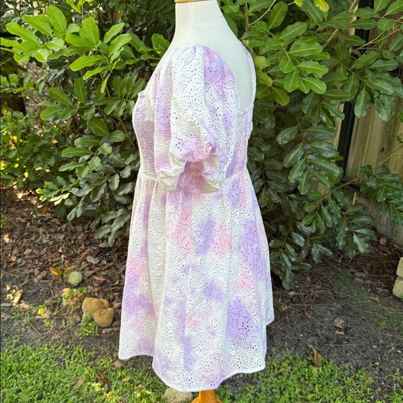 SALTWATER LUXE eyelet lace MINI DRESS, NWT, size Large - Picture 5 of 10